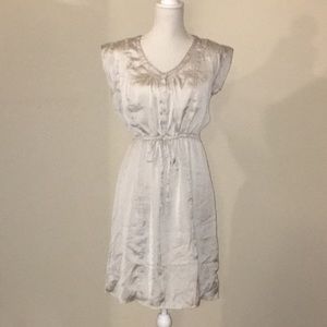 Recycled Materials MoonWhite Satin Dress